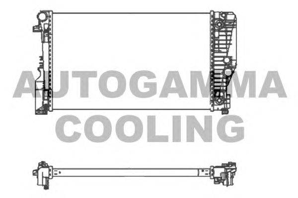 Радиатор, охлаждение двигателя AUTOGAMMA 105405