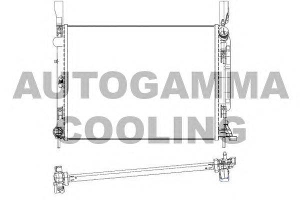 Радиатор, охлаждение двигателя AUTOGAMMA 105672