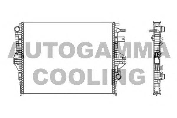 Радиатор, охлаждение двигателя AUTOGAMMA 105680