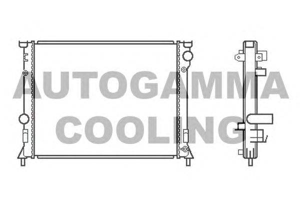 Радиатор, охлаждение двигателя AUTOGAMMA 105918