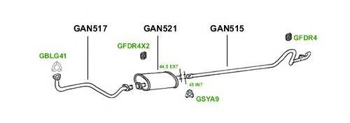 Система выпуска ОГ GT Exhaust 1081