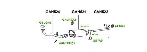 Система выпуска ОГ GT Exhaust 1084