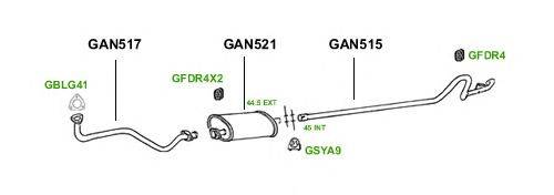 Система выпуска ОГ GT Exhaust 1096