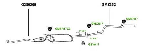 Система выпуска ОГ GT Exhaust 1170