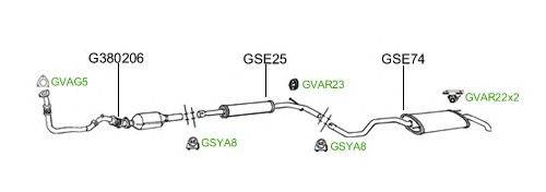 Система выпуска ОГ GT Exhaust 2107