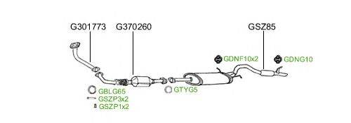 Система выпуска ОГ GT Exhaust 2239