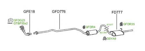 Система выпуска ОГ GT Exhaust 549