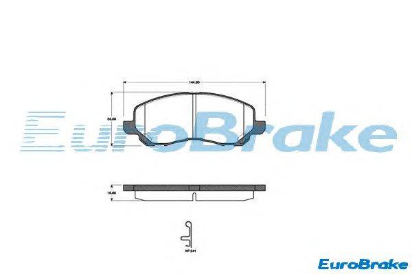 Комплект тормозных колодок, дисковый тормоз EUROBRAKE 5501223028