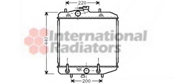 Радиатор, охлаждение двигателя VAN WEZEL 11002025