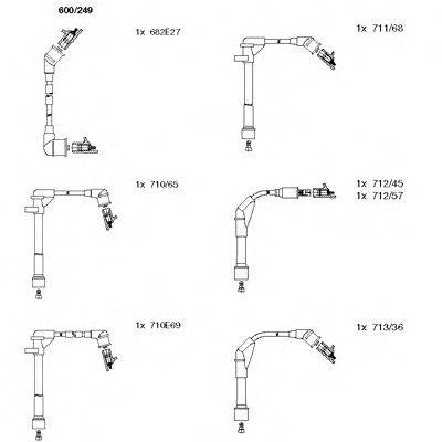 Комплект проводов зажигания BREMI 600/249