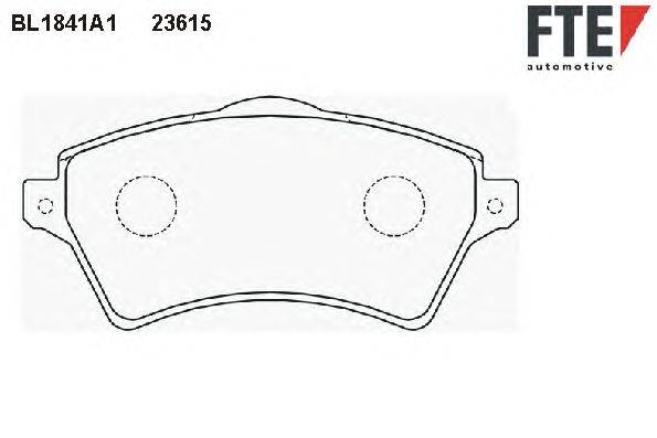 Комплект тормозных колодок, дисковый тормоз FTE BL1841A1