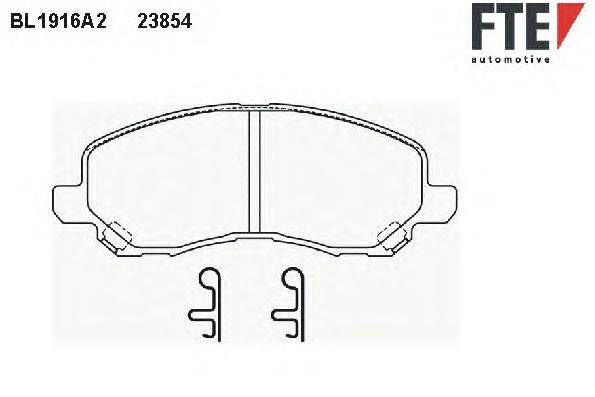 Комплект тормозных колодок, дисковый тормоз FTE 23854