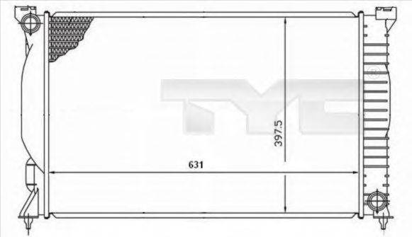 Радиатор, охлаждение двигателя TYC 702-0019