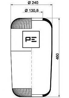 Кожух пневматической рессоры PE Automotive 084.076-70A