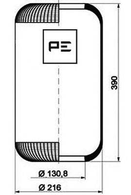 Кожух пневматической рессоры PE Automotive 084.086-70A