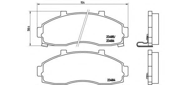 Комплект тормозных колодок, дисковый тормоз BREMBO P 30 044