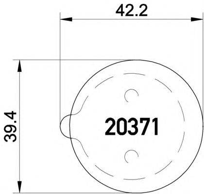 Комплект тормозных колодок, дисковый тормоз MINTEX 20371