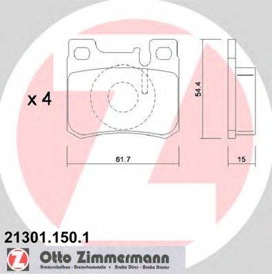 Комплект тормозных колодок, дисковый тормоз ZIMMERMANN 213011501