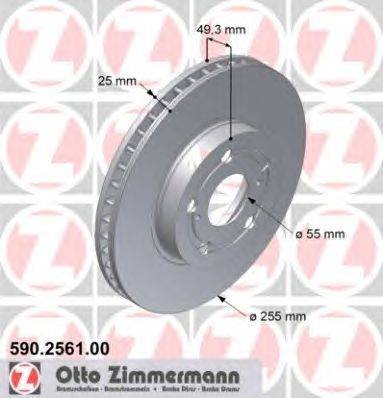 Тормозной диск ZIMMERMANN 590.2561.00