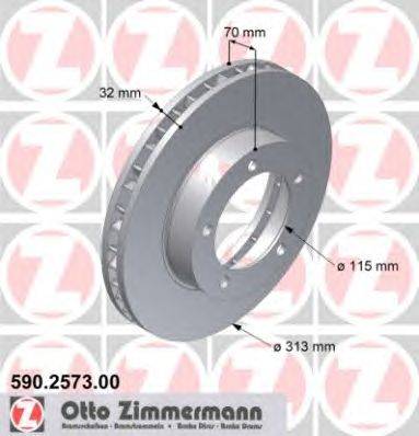 Тормозной диск ZIMMERMANN 590.2573.00