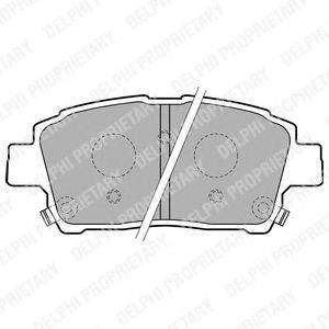 Комплект тормозных колодок, дисковый тормоз DELPHI 23510