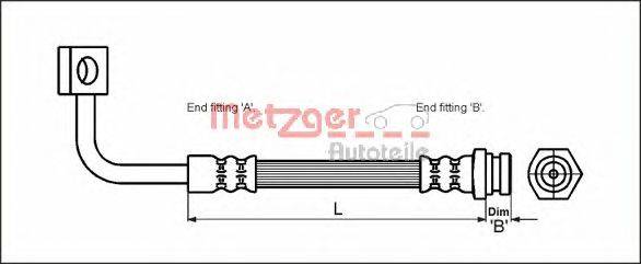 Тормозной шланг METZGER 4111019