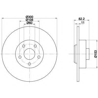 Тормозной диск HELLA 8DD 355 115-321