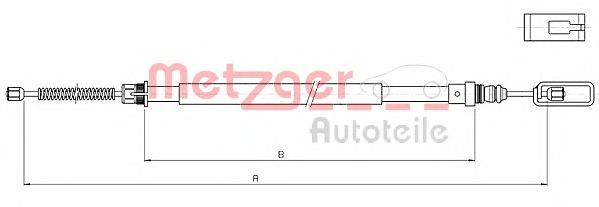 Трос, стояночная тормозная система METZGER 104719