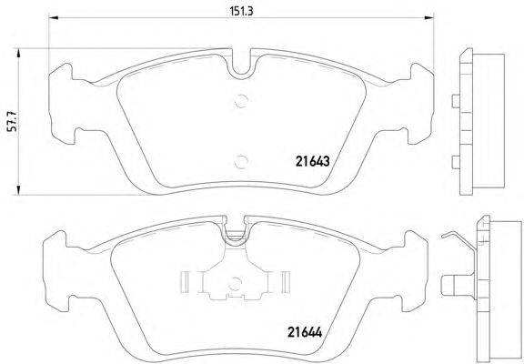 Комплект тормозных колодок, дисковый тормоз HELLA 8DB 355 007-481