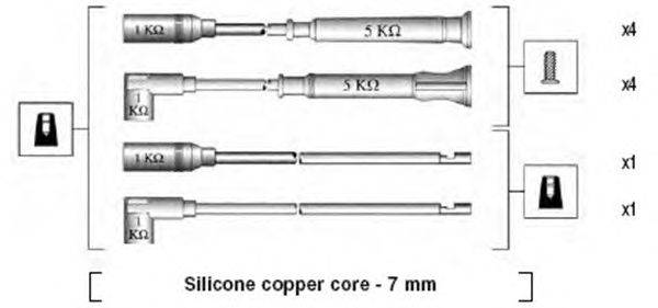 Комплект проводов зажигания MAGNETI MARELLI 941045160504