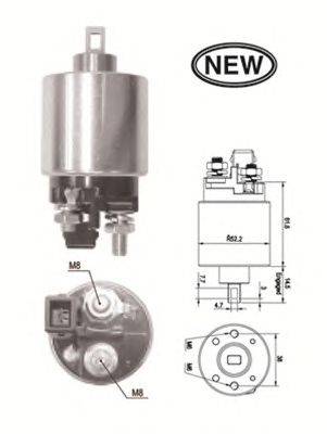 Тяговое реле, стартер MAGNETI MARELLI 940113050550