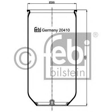 Кожух пневматической рессоры FEBI BILSTEIN 20410