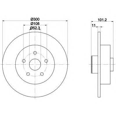 Тормозной диск HELLA 8DD 355 120-121