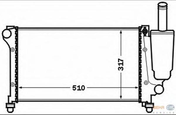 Радиатор, охлаждение двигателя BEHR HELLA SERVICE 8MK 376 767-741