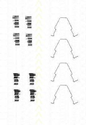 Комплектующие, колодки дискового тормоза TRISCAN 8105181002