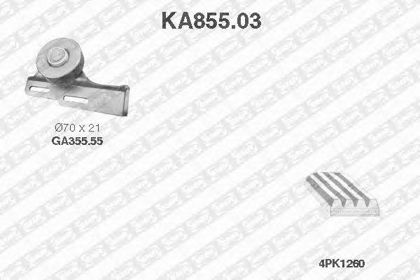 Поликлиновой ременный комплект SNR KA855.03