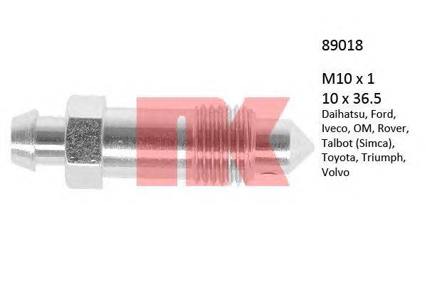 Болт воздушного клапана / вентиль NK 89018