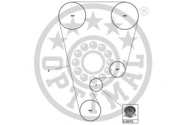 Комплект ремня ГРМ OPTIMAL SK1436