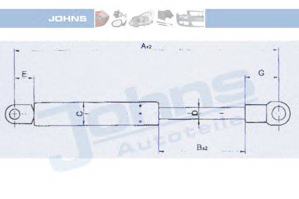 Газовая пружина, крышка багажник JOHNS 20 15 95-92