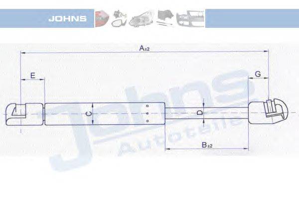 Газовая пружина, крышка багажник JOHNS 32 24 95-95