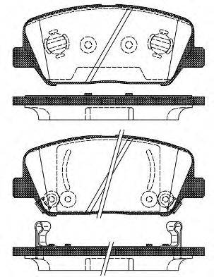 Комплект тормозных колодок, дисковый тормоз WOKING P12983.02