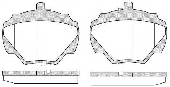 Комплект тормозных колодок, дисковый тормоз WOKING P3223.10