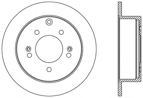 Тормозной диск OPEN PARTS BDA2570.10