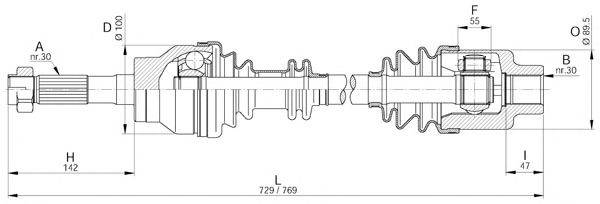 Приводной вал OPEN PARTS DRS6190.00