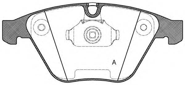 Комплект тормозных колодок, дисковый тормоз OPEN PARTS BPA0857.30