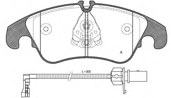 Комплект тормозных колодок, дисковый тормоз OPEN PARTS BPA1304.31