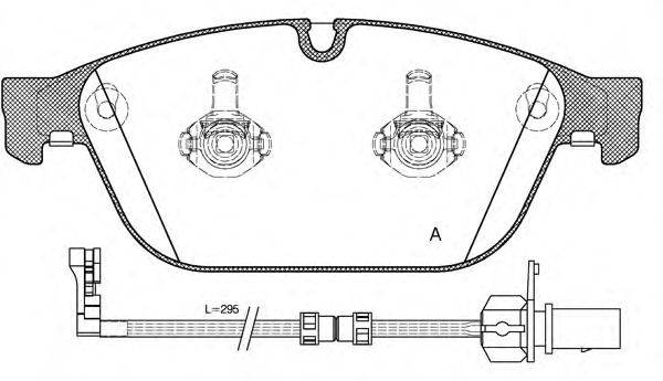 Комплект тормозных колодок, дисковый тормоз OPEN PARTS BPA1443.02