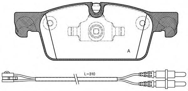 Комплект тормозных колодок, дисковый тормоз OPEN PARTS BPA1461.01