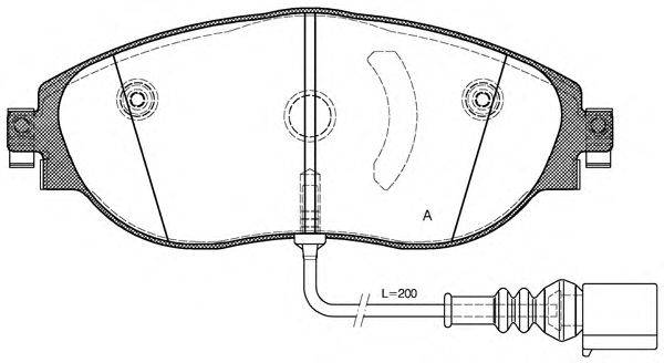 Комплект тормозных колодок, дисковый тормоз OPEN PARTS BPA1470.01