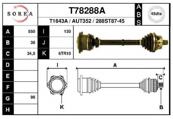 Приводной вал EAI T78288A